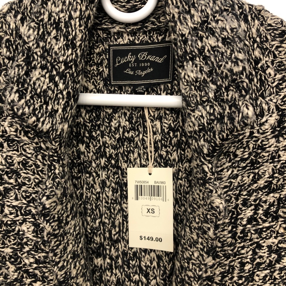 Lucky Brand Sweater Open Front Cardigan Coat Marl - XS NWT